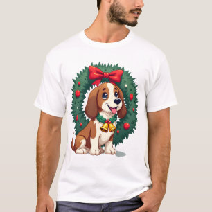Camiseta Sino de Natal do Basset Hound