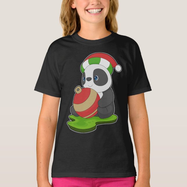 Camiseta Sino de Natal Panda (Frente)
