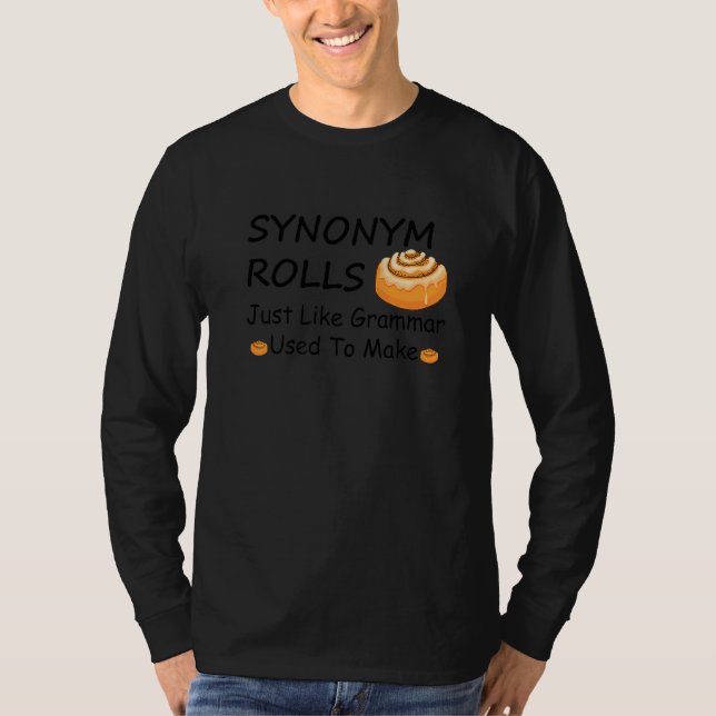 Camiseta Sinônimo Engraçado Como A Gramática Costumava Faze (Frente)