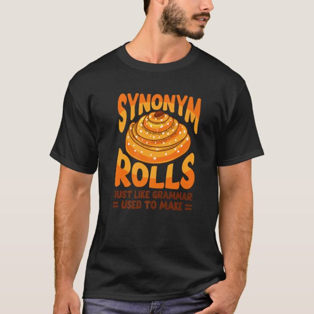Camiseta Sinônimo Rolls Tal Como A Gramática Costumava Faze (Frente)