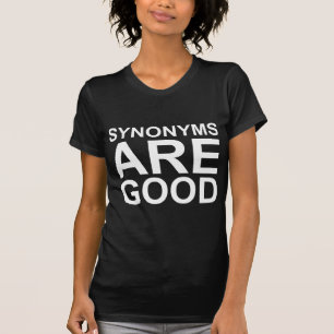 Camiseta SINÔNIMOS SÃO BOAS Piadas Engraçadas Linguagem Pia