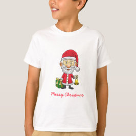 Camiseta Sinos de Natal com Papai Noel