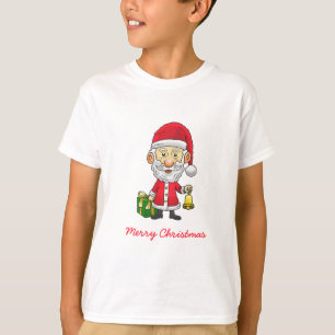 Camiseta Sinos de Natal com Papai Noel