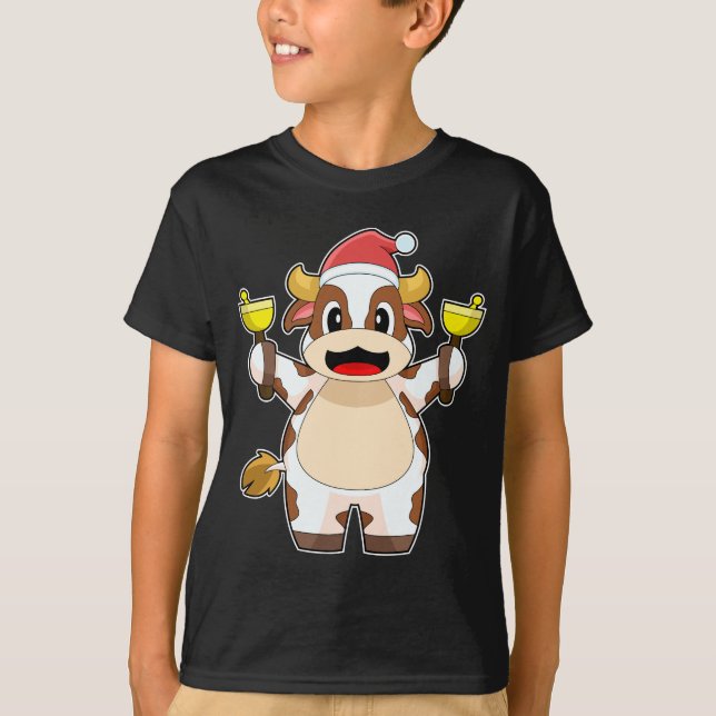 Camiseta Sinos de Natal de Vaca (Frente)