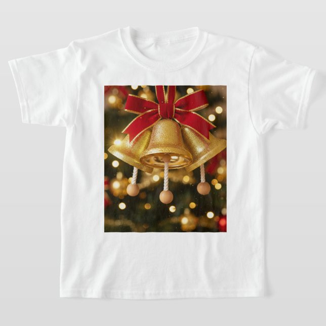 Camiseta Sinos de Natal Dourados (Postura )