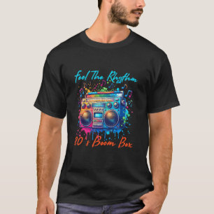 Camiseta sinta a caixa de aumento do ritmo do anos 80