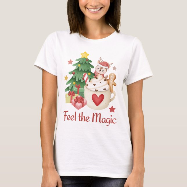 Camiseta Sinta a Camisa-T da Revista de Natal Mágica (Frente)