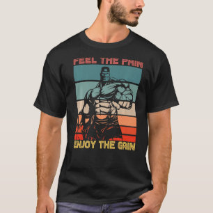 Camiseta Sinta A Dor Desfrutar Da Malhação De Construção De