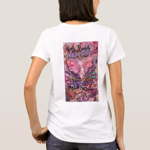 Camiseta Sinta a minha beleza Cancer cor-de-rosa Angel T-Sh
