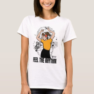 Camiseta Sinta o ritmo das mulheres branco