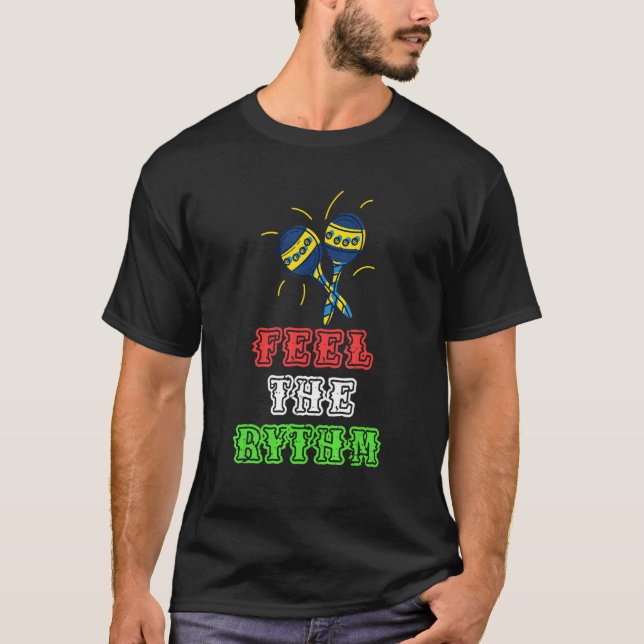 Camiseta Sinta o ritmo Maracas Música Latina Mexicana Sombe (Frente)