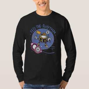 Camiseta Sinta O Ritmo Tocador De Tambor Percussão Rock Rol