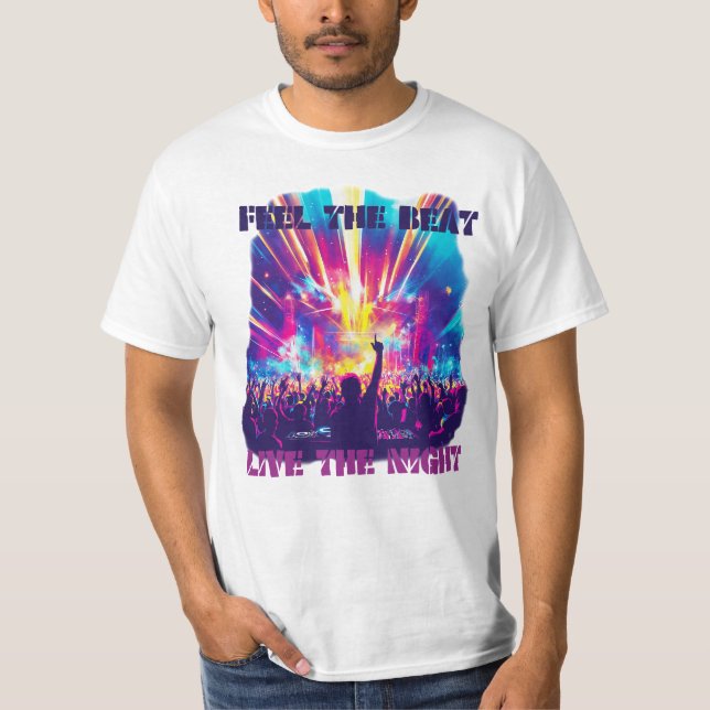 Camiseta Sinta o Ritmo, Viva a Noite (Frente)