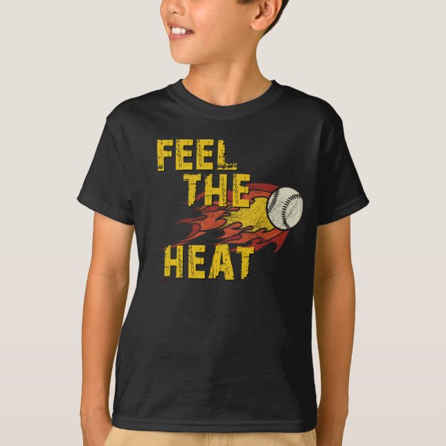 CAMISETA SINTA O T-SHIRT DO BASEBOL DO CALOR (Frente)