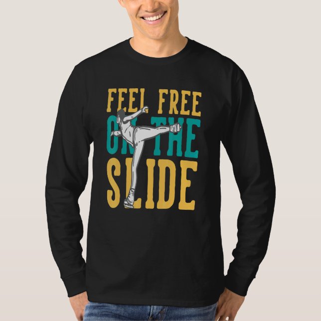 Camiseta Sinta-Se Livre Na Rapariga De Ice De Slide Figura  (Frente)