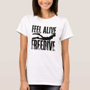 Camiseta Sinta-Se Vivo, Freedive Apnoe Freediver, Liberdade