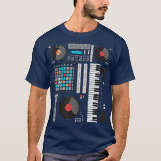Camiseta Sintesizador de Música Eletrônica Techno Music DJ
