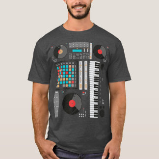 Camiseta Sintesizador de Música Eletrônica Techno Music DJ