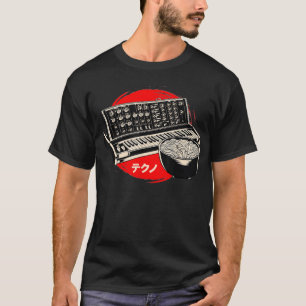 Camiseta Sintesizador de Sintetização Análogo Japonês Retro