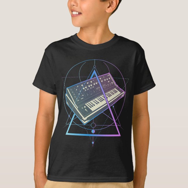 Camiseta Sintetização de Gótico de Pastel Modular Analógico (Frente)