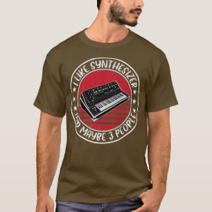 Camiseta Sintetizador analógico engraçado dizendo música St