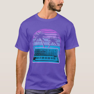Camiseta Sintetizador Analógico Synthwave Vintage Retrowave