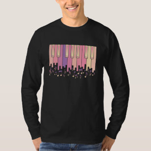 Camiseta Sintetizador De Teclado Piano Piano Piano E Limpez
