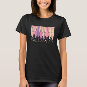 Camiseta Sintetizador De Teclado Piano Piano Piano E Limpez