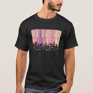 Camiseta Sintetizador De Teclado Piano Piano Piano E Limpez