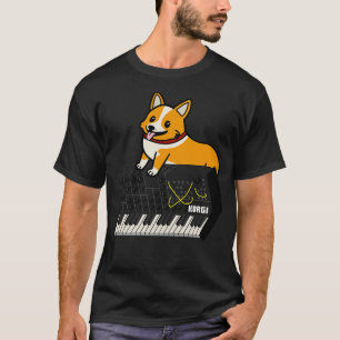 Camiseta Sintetizador Engraçado Para O Cachorro De Corgi