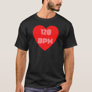 Camiseta Sintetizador I Love 128 Bpm For Dance Fans