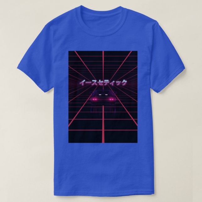 CAMISETA SINTHWAVE RETROWAVE DE VAPORWAVE RETRO DOS 80 (Frente do Design)