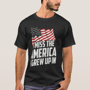 Camiseta Sinto Falta Da América Em Que Cresci, Bandeira Ame