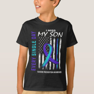 Camiseta Sinto falta do meu filho na prevenção de suicídio