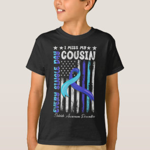 Camiseta Sinto Falta Do Meu Primo, Sensibilização Suicida,