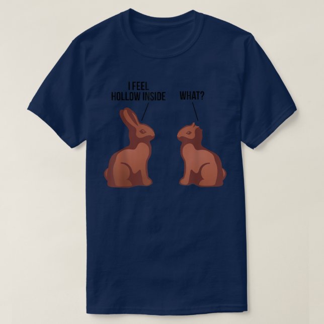 Camiseta Sinto-me como um coelhinho de chocolate com Páscoa (Frente do Design)
