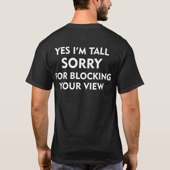 CAMISETA SINTO MUITO POR BLOQUEAR SUA VISÃO (Verso)