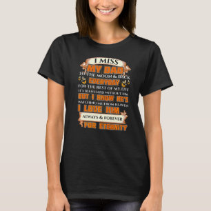 Camiseta Sinto saudades do meu Pai, sei que ele está me obs