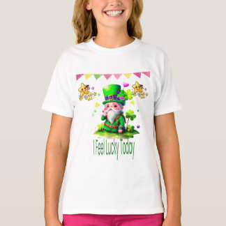 Camiseta Sinto Sorte Hoje - Rua. Desenho Sortudo do Dia de