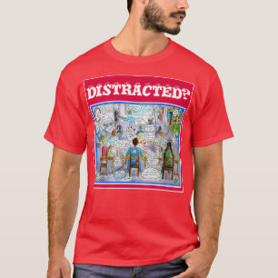 Camiseta Sintomas ADHD ilustram o que uma sala de aula sent