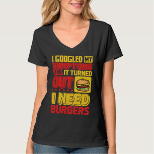Camiseta Sintomas de Hambúrguer de Queijo Grelhado Hambúrgu