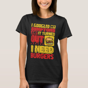 Camiseta Sintomas de Hambúrguer de Queijo Grelhado Hambúrgu
