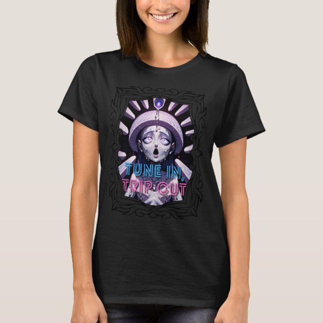 Camiseta Sintonizar em Trip Out Psychedelic Art (Frente)