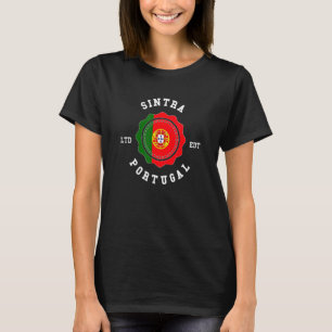 Camiseta SINTRA Portugal Flag Crachá Vintage