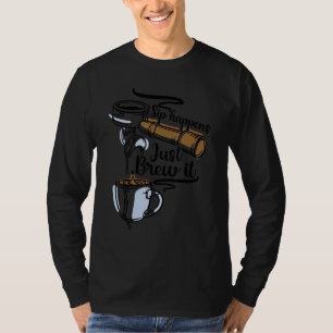 Camiseta Sip Acontece Apenas Compre Café De Bebida Cafeada