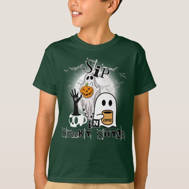 Camiseta Sip no estilo spooky (Frente)