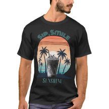 Camiseta Sip, Smile, Sunshine – Gráficos de Vibraç