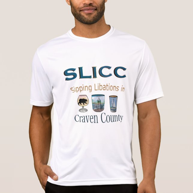 Camiseta Sipping Libations no distrito de Craven (Frente)