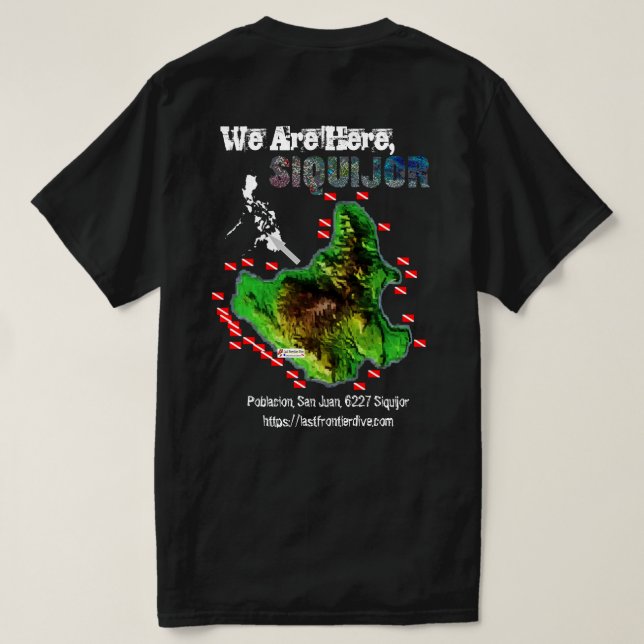 Camiseta Siquijor Map 【 Impressão apenas 】 (Verso do Design)