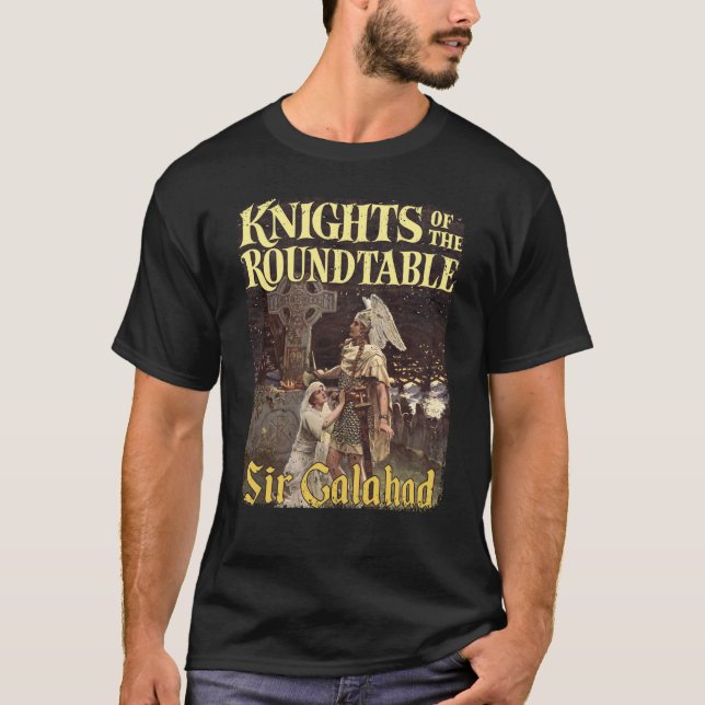 Camiseta Sir Galahad Cavaleiros da Mesa redonda Li medieval (Frente)